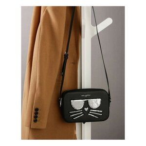 NWT Karl Lagerfeld black sequin crossbody handbag